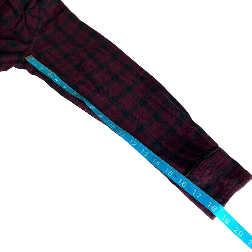 Chaps Performance Flannel Button Down Shirt Mens M Long Sleeve Plaid Red - Picture 7 of 7